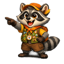 Scout the raccoon