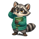 Skates the raccoon